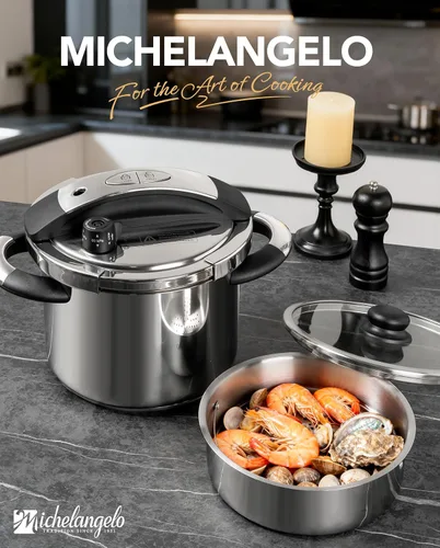 Miniatura 8 de MICHELANGELO Olla a presión de acero inoxidable, 6L