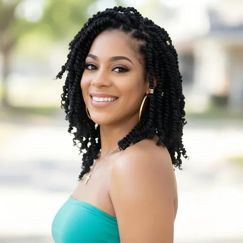 Miniatura 36 de Fulcrum Cabello Passion Twist de 6 pulgadas, 8 paquetes de cabello de ganchillo Passion Twist para mujeres negras, cabello pretrenzado de ganchillo