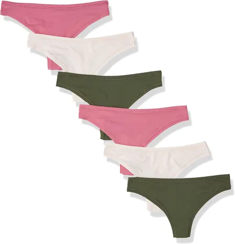 Tienda Essentials Ropa interior tipo tanga para mujer (disponible en tallas grandes), paquete de 6