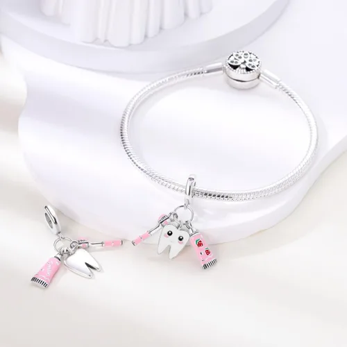 Miniatura 38 de Hapour Dijes de plata de ley 925 para pulseras, collar, joyería europea, colgante de cuentas para mujeres y madres