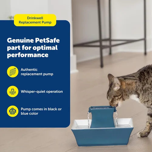 Miniatura 2 de PetSafe Bomba de repuesto, sumergible, funcionamiento silencioso, compatible con Drinkwell Cerámica, acero inoxidable, fuentes de agua para mascotas