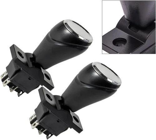 Miniatura 3 de Interruptor basculante para automóviles de parachoques de 12 V para niños, reinicio automático de 360°, repuesto de joystick hacia adelante