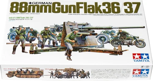 Miniatura 8 de Pistola modelo alemán 3.4 in Tamiya Flak 36.37 Juego