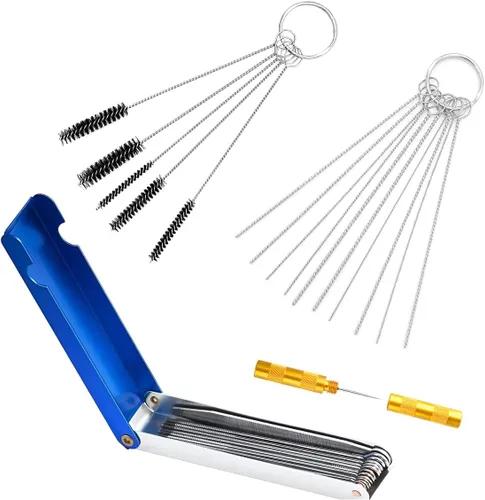 BELOMI Kit de herramientas de limpieza de carburador, limpiador de carburador de carbón para quitar, limpiador de punta de antorcha, juego de