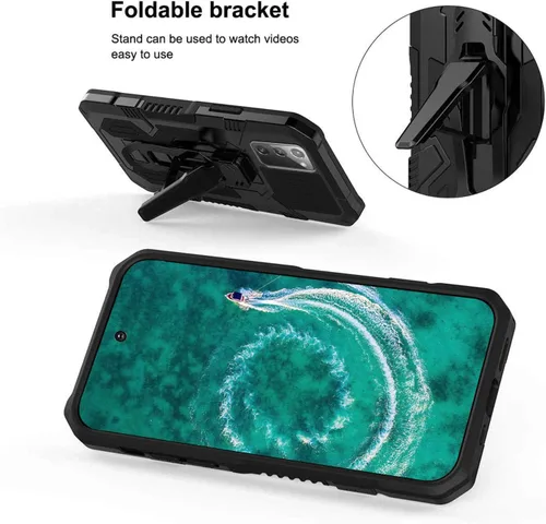 Miniatura 4 de Funda compatible con Samsung Galaxy Note 20 5G, con protector de pantalla de vidrio templado y clip para cinturón, cuerpo completo, resistente, a