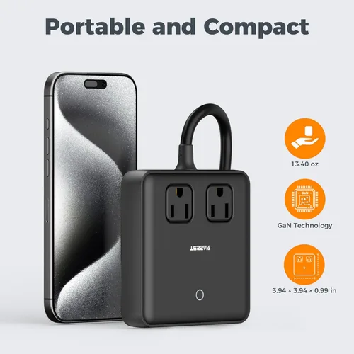 Miniatura 5 de Estación de carga TESSAN PD 100W para múltiples dispositivos, bloque de cargador USB C 6-en-1 compatible con iPhone 17/16, MacBook, base de carga