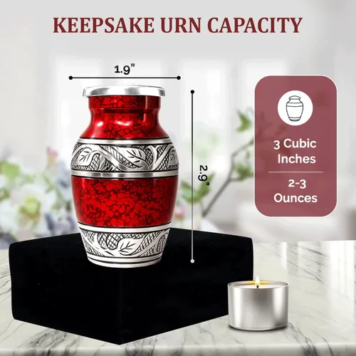 Miniatura 3 de Mini urnas para cenizas humanas, juego de 4 urnas de recuerdo para hombres y mujeres, elegantes urnas pequeñas conmemorativas para cenizas