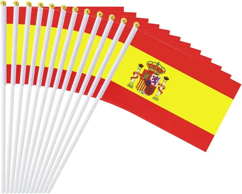 Miniatura 13 de Bandera de México, bandera mexicana, pequeñas mini banderas de mano de México en palo, ideal para fiestas, desfiles, eventos deportivos