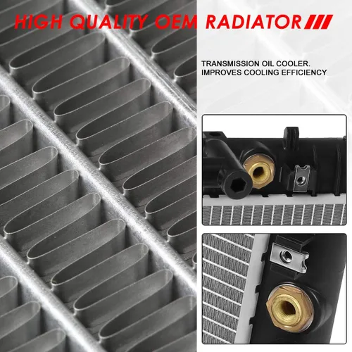 Miniatura 4 de Radiador Auto Dynasty compatible con Mazda MX6 626 2.0L 2.2L AT MT de 1992-1997, estilo de fábrica de 1 hilera, DPI 1323, núcleo de aluminio 92-97