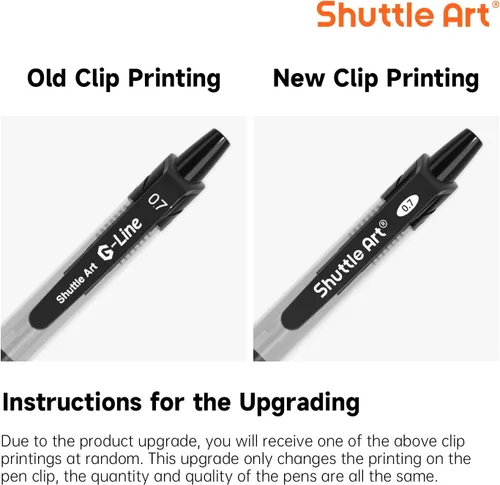 Miniatura 9 de Shuttle Art Bolígrafos de gel negros, paquete de 70 bolígrafos retráctiles de tinta de gel de punta media, escritura suave con agarre cómodo
