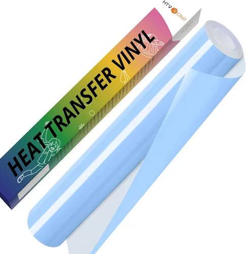 Miniatura 12 de HTVRONT Vinilo HTV de transferencia de calor blanco - 30,5 cm x 36,6 metros de vinilo blanco para planchar para camisetas, rollo de vinilo HTV