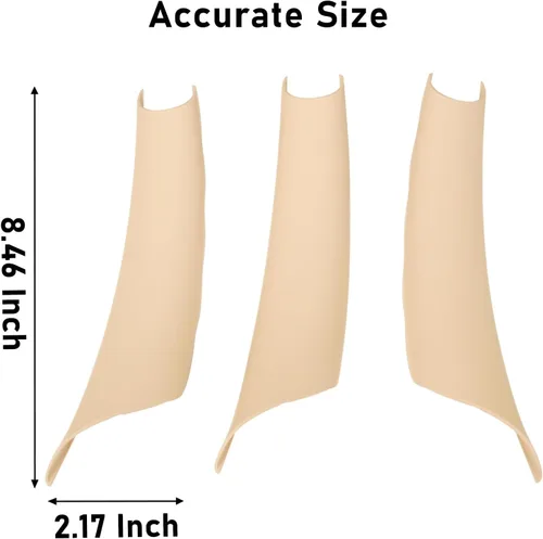 Miniatura 6 de TTCR-II Compatible con 2007-2013 BMW X5 cubierta para manija de puerta X6 2008-2014, 3 piezas de cubierta interior de manija de puerta beige para X5