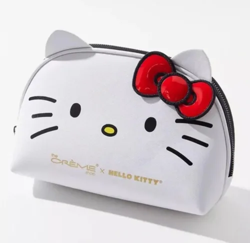 Miniatura 4 de The Crème Shop Hello Kitty Dome - Bolsa de viaje para maquillaje, color rojo