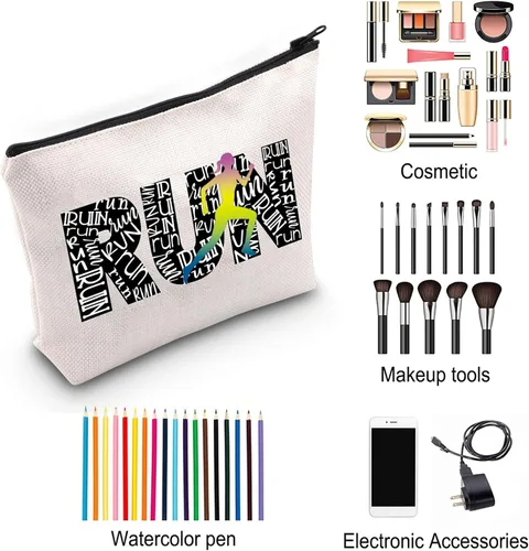 Miniatura 5 de ZJXHPO Running Lover - Kit de supervivencia para corredor, bolsa de cosméticos para amantes de la maratón, regalo inspirado en el equipo de correr