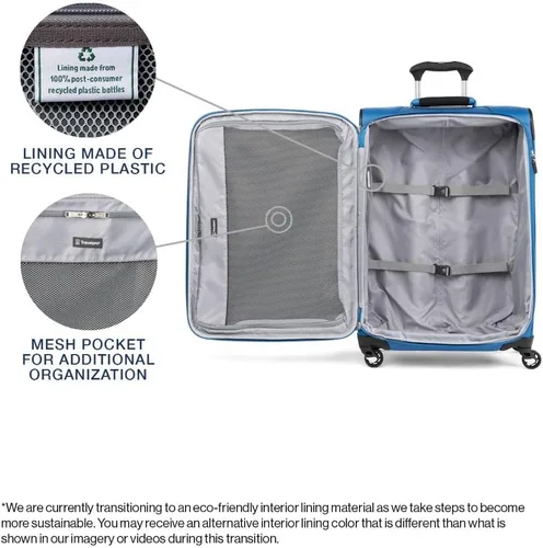 Miniatura 35 de Travelpro Maxlite 5 - Juego de 2 piezas de equipaje de mano de tela, expandibles con 4 ruedas giratorias, bolso blando para debajo del asiento, Negro