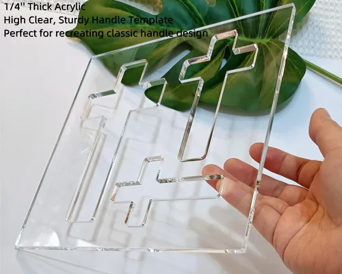 Miniatura 3 de Plantilla de enrutador de cruces, plantilla de enrutador acrílico con incrustaciones cruzadas, plantilla de cinta, plantilla de carpintería