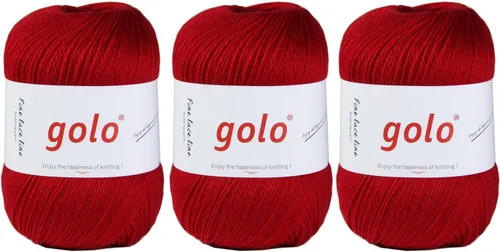 Miniatura 21 de golo Lana merino para tejer hilo de cachemira de 3 capas para ganchillo hilo de ganchillo Marrón