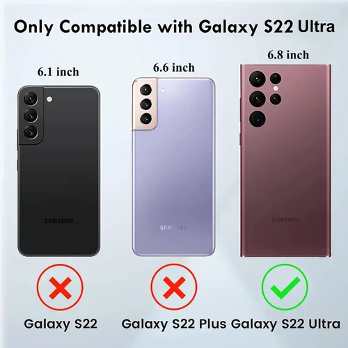 Miniatura 2 de J.west Funda para Galaxy S22 Ultra 5G, con purpurina brillante translúcida translúcida de ópalo colorido diseño de lámina fina con estampado