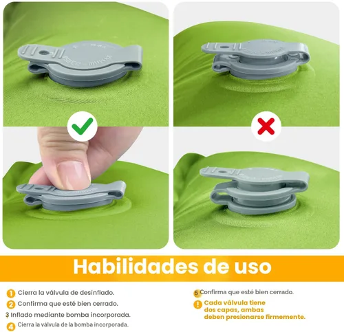Miniatura 4 de Almohadilla de dormir para camping Oramoose, colchón inflable ultraligero de 4 pulgadas de grosor con almohada, almohadilla de dormir con bomba