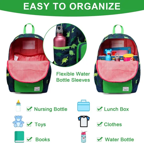Miniatura 3 de VASCHY - Mochila preescolar para niños y niñas liviana resistente al agua con correa en el pecho