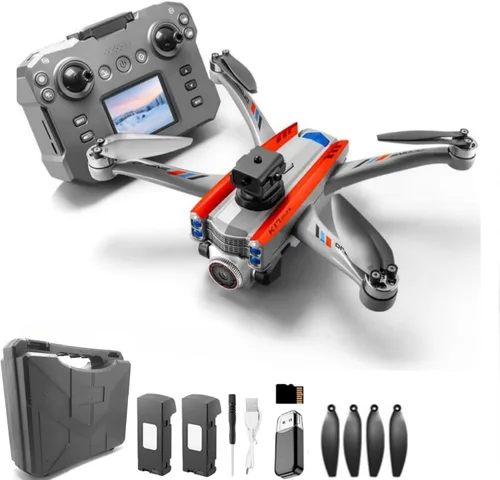 Miniatura 8 de Drone RC con control remoto de pantalla de pantalla, cámara dual 1080P, ajuste de velocidad, retención de altitud, despegue con una tecla, giros 3D