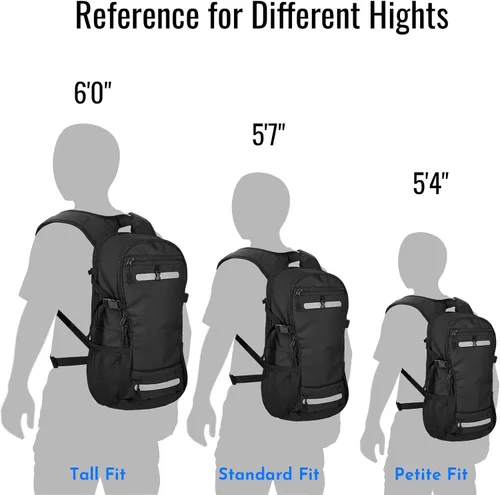 Miniatura 7 de Zavothy Mochila de senderismo multiusos de 18 litros con bolsa de agua de 3 L, mochila de hidratación duradera con compartimento aislado