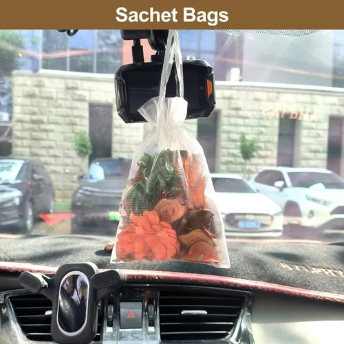 Miniatura 6 de SumDirect 100 bolsas de organza transparentes de 4 x 6 pulgadas, bolsas de joyería con cordón, bolsas de regalo de Navidad para bodas, fiestas