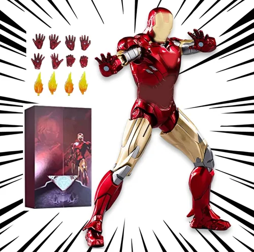 Miniatura 7 de LonullyMege MK46Ironman - Figuras de acción de 7 pulgadas, todas las articulaciones móviles, juguetes coleccionables, pintura metálica completa
