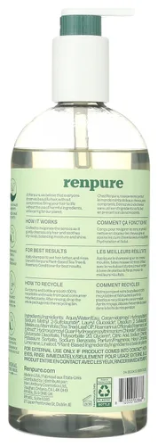 Miniatura 2 de Renpure Champú de Árbol de Té y Romero a Base de Plantas para Refrescar y Reequilibrar - Alivia el Cuero Cabelludo Seco - Proporciona Humedad