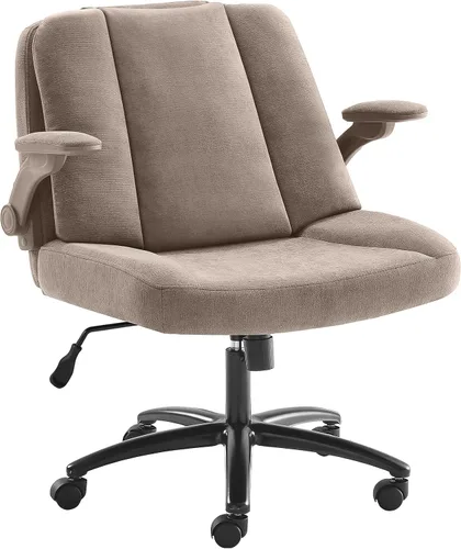 Miniatura 21 de Silla de escritorio extragrande, para sentarse con piernas cruzadas, con cojín de respaldo y reposabrazos ajustables, fabricada en tela, con ruedas