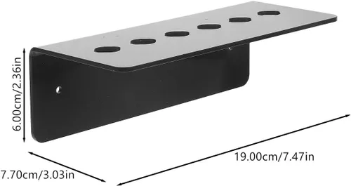 Miniatura 6 de 3 piezas de soporte de peluquería estante de herramientas para almacenamiento montado en la pared maquillaje Caboodle Scissor Rack organizador