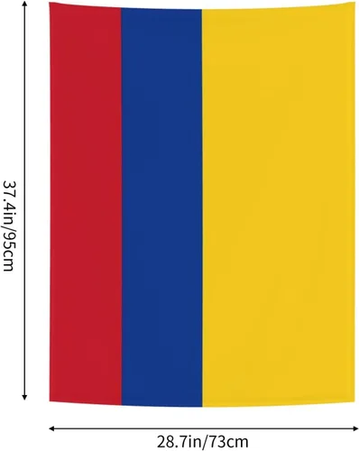 Miniatura 5 de Tapiz con bandera colombiana, tapiz para colgar en la pared, decoración del hogar, manta de pared, dormitorio, sala de estar, dormitorio, 29 x 37