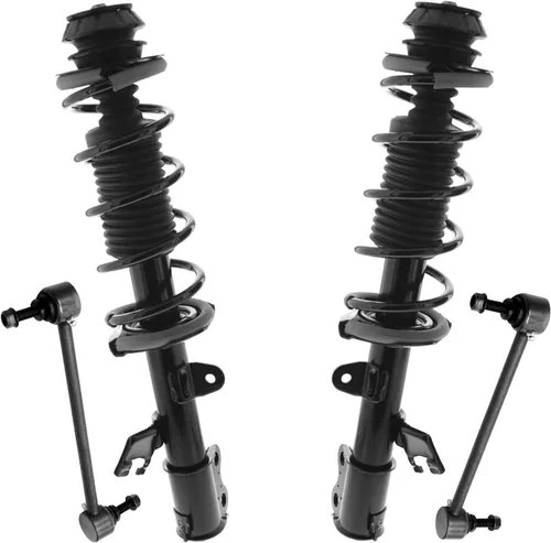 Miniatura 104 de Detroit Axle - Kit de 4 barras estabilizadoras delanteras para Ford F-150 2021 2022 2023 2024, 2 puntales con resorte helicoidal, 2 eslabones