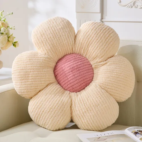 Miniatura 11 de Almohada de Flores, Linda Almohada Decorativa Cojín de Margaritas 15.75" Blanco Almohadas Decorativas para el Hogar para Cama, Sofá, Sillón