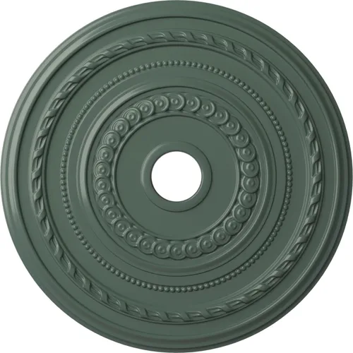 Miniatura 45 de Ekena Millwork CM25COFCS Cole Medallón de Techo, 25 3/8"OD x 3 3/8"ID x 1 3/8"P, pintado a mano Flash Cobre