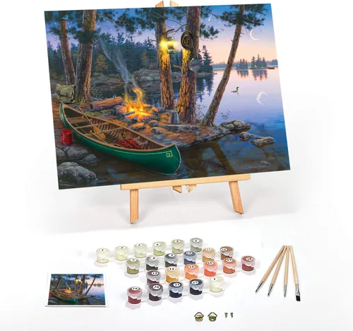 Miniatura 44 de Ledgebay Kit de Pintura por Números DIY para Adultos con Lienzo Enmarcado, de Principiante a Avanzado, los Kits Incluyen Juego de Pintura Acrílica