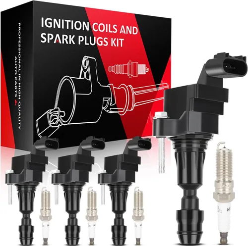SCITOO 4 bobinas de encendido con 4 bujías de iridio Chevy para GMC Pontiac para Saturn Malibu HHR Cobalt Equinox Terrain G6 2.4L 2.2L 2.0L C1552
