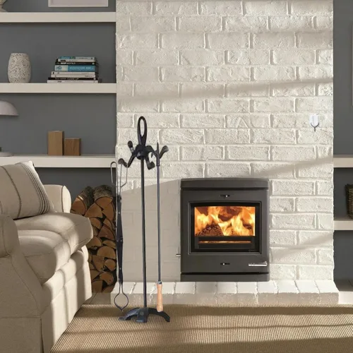 Miniatura 7 de Atizador resistente de 32 pulgadas de largo para chimenea, fogata y fogón, y juego de herramientas de pinzas para chimenea de 26 pulgadas, agarrador