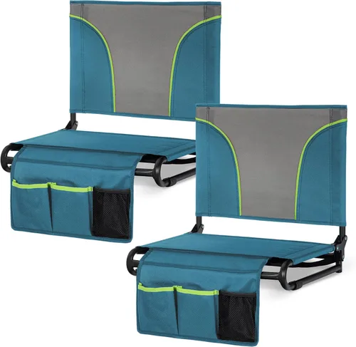 Miniatura 12 de ALPHA CAMP Asientos de estadio para gradas con reposabrazos, sillas acolchadas gruesas con soporte para espalda, silla de estadio extra ancha