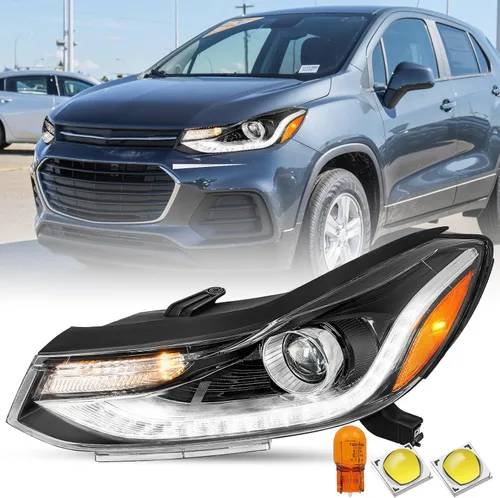 Miniatura 9 de SOCKIR Tipo de Proyector para Chevy Trax 2017-2022 Conjunto de Faros Proyectores con LED DRL Reemplazo Estilo de Fábrica Lado Izquierdo del Lado
