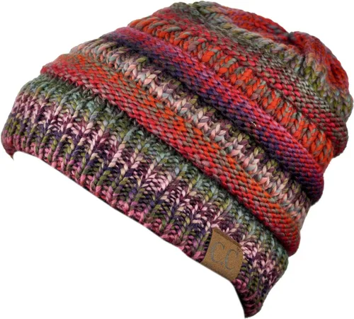 Miniatura 146 de C.C Trendy Warm Chunky Soft Stretch Cable Knit Beanie