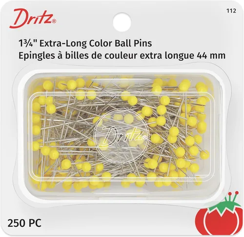 Miniatura 5 de Dritz 111 pines de bola de color, largos, 1-1/2 pulgadas (250 unidades), color blanco