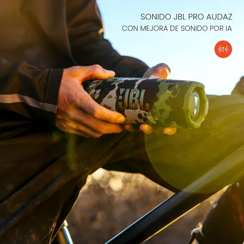 Miniatura 5 de JBL Flip 7 - Bocina portátil resistente al agua y a caídas, sonido JBL Pro potente con refuerzo de sonido AI, 16 horas de tiempo de reproducción