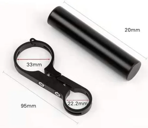 Miniatura 3 de NOTHER Extensor de manillar de bicicleta, soporte de extensión de manillar de bicicleta doble ligero y duradero para sostener motocicleta, lámpara