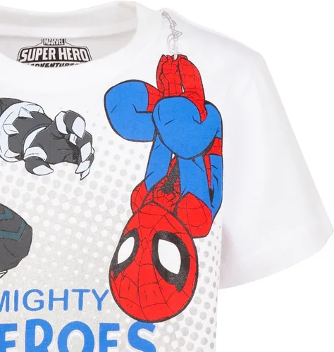 Miniatura 6 de Marvel Avengers Hulk Iron Man Spider-Man T-Shirt and Mesh Shorts Outfit Set Toddler to Big Kid