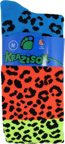 Miniatura 2 de TCK Calcetines OTC con estampado divertido de arcoíris neón