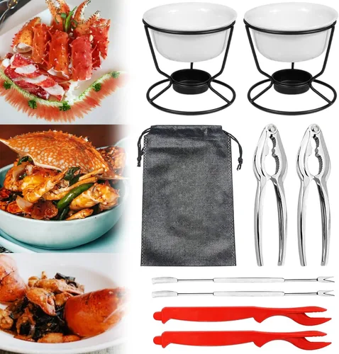 Miniatura 7 de Herramienta para galletas de patas de cangrejo, calentadores de mantequilla para mariscos y patas de cangrejo, galletas de langosta y cangrejo, 15