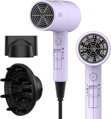 Miniatura 12 de AINA Secador de pelo con difusor, peine Secador de pelo para mujer, compacto, profesional, secado iónico Botón de disparo frío 110V/ALCI