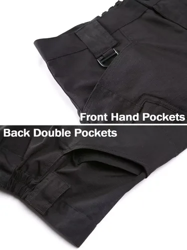 Miniatura 5 de MAGCOMSEN Pantalones tácticos para hombre con 9 bolsillos Rip-Stop ligeros pantalones de senderismo