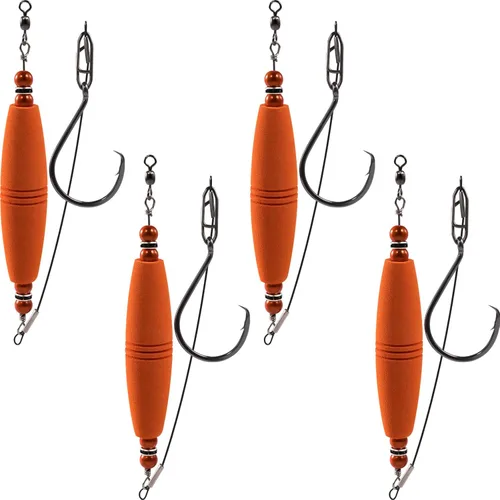 Miniatura 7 de Plataformas de flotador de bagre, bobbers de pesca, corchos, equipo de pesca para gato, combo de clavija de EVA, alta flotabilidad, ganchos Rojo